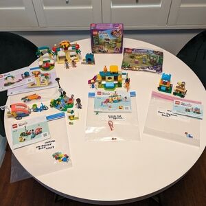 Lot of 6 LEGO Friends Sets - 2 NISB (30413, 41425) and 4 100% Complete Pre-Owned